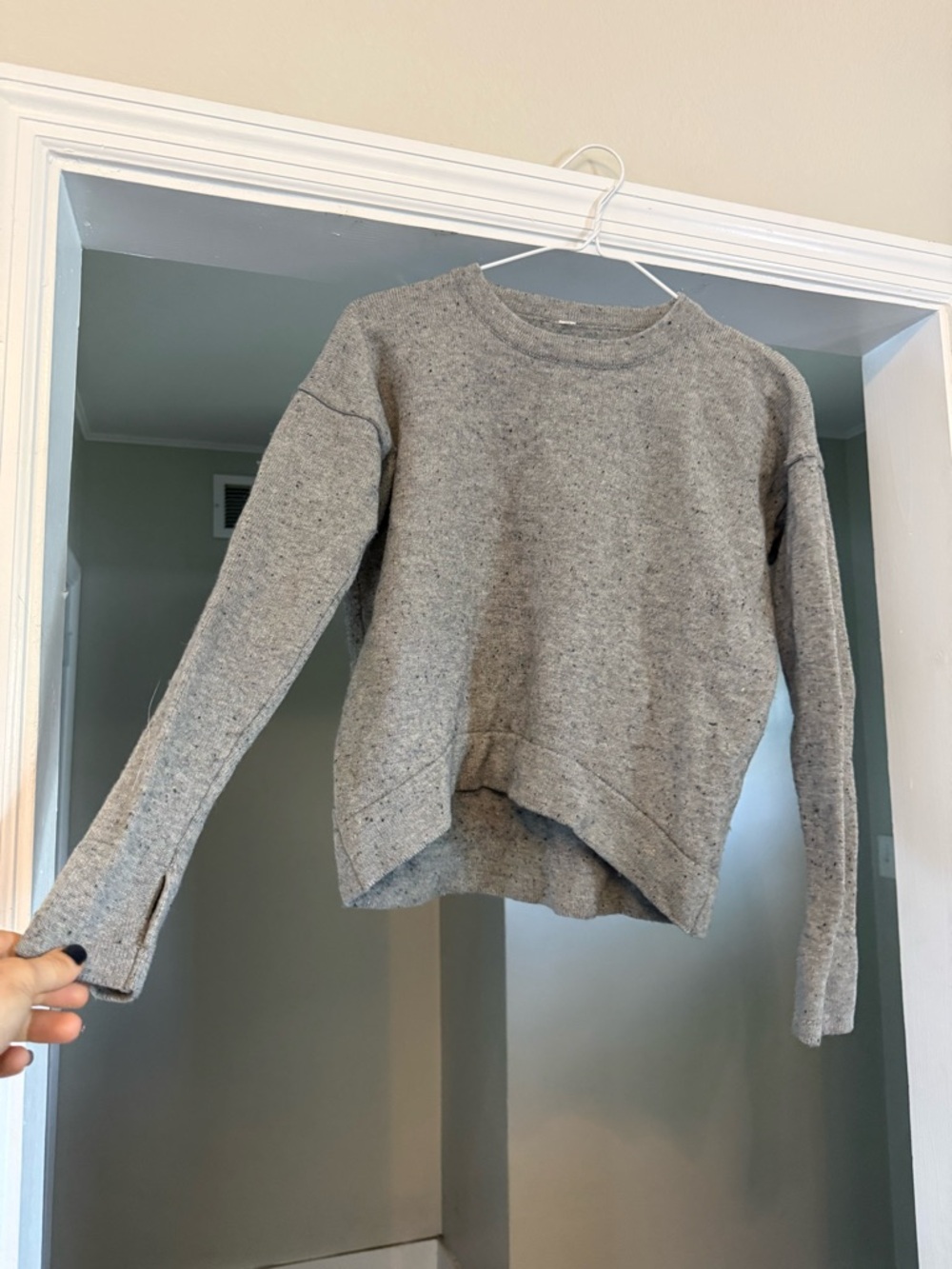 Cozy Gray Crewneck Sweater Small XS